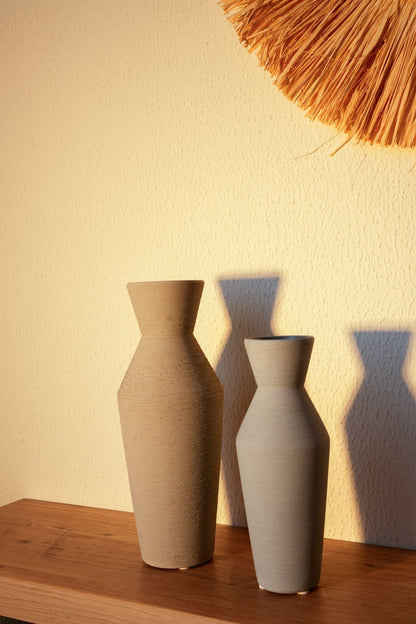 Bluish Brushed Vase S