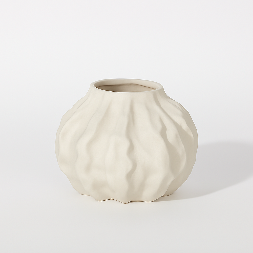 Ceramic Dot Vase Round