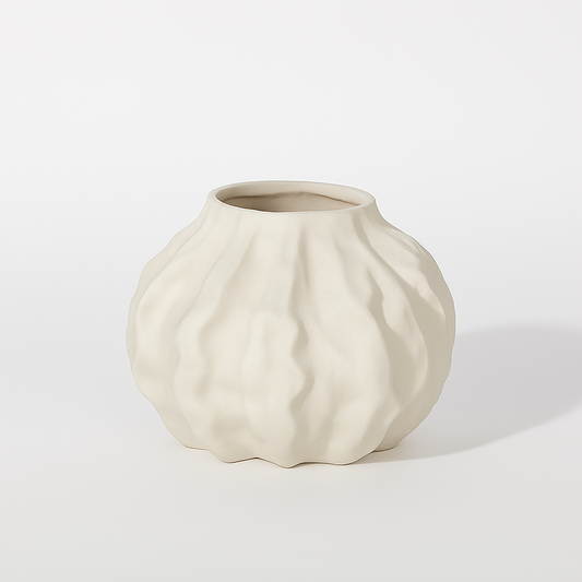Ceramic Dot Vase Round
