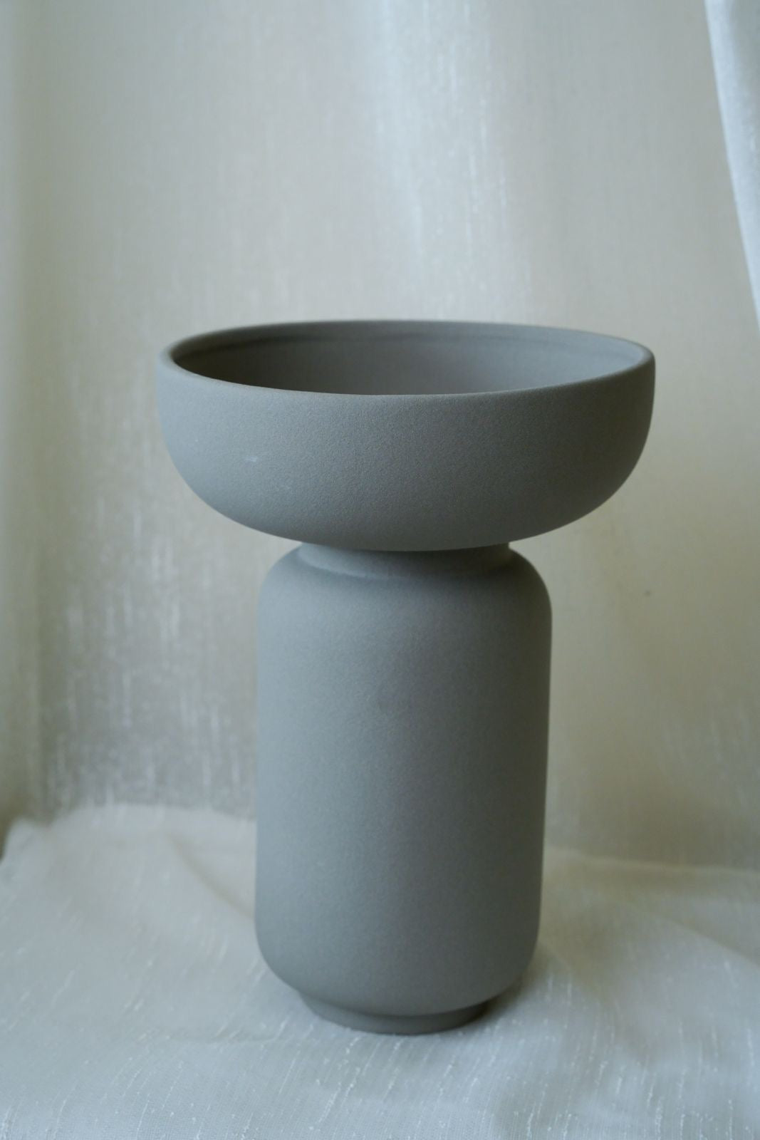 Matte Ceramic Gray Vase