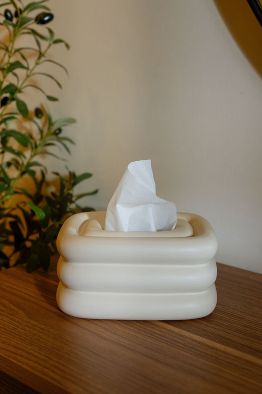 Tissue Box Donut Milky White