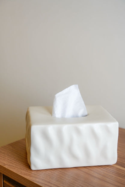 Ceramic Textured Tissue Box