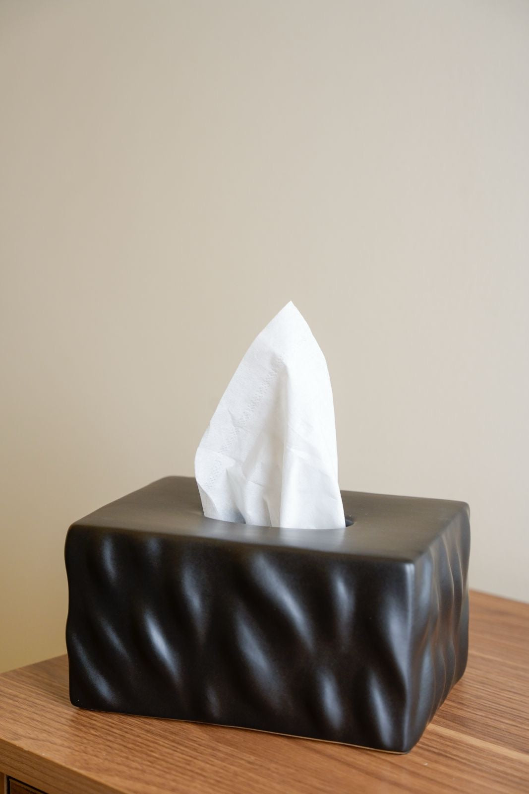 Ceramic Textured Tissue Box
